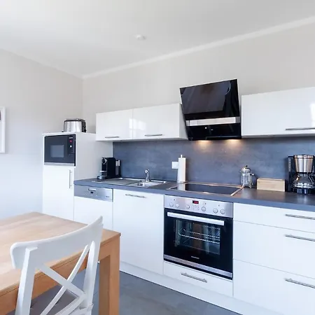 Апартаменты Am Horizont No 3 Fuer 2-4 Pers, 2 Schlafz, Garten, Strandkorb, Grill, Parkplatz, Am Haus