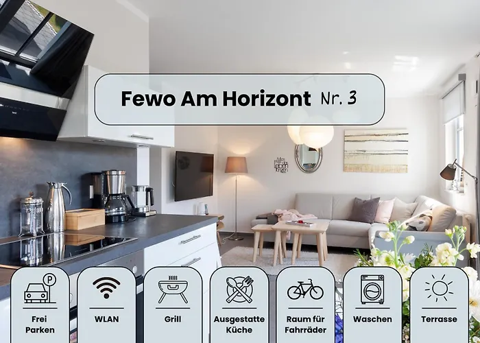 Am Horizont No 3 Fuer 2-4 Pers, 2 Schlafz, Garten, Strandkorb, Grill, Parkplatz, Am Haus *